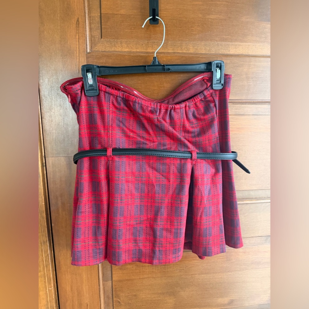 Anthropologie by Maeve Tartan Plaid Strapless Top - Picture 6 of 8